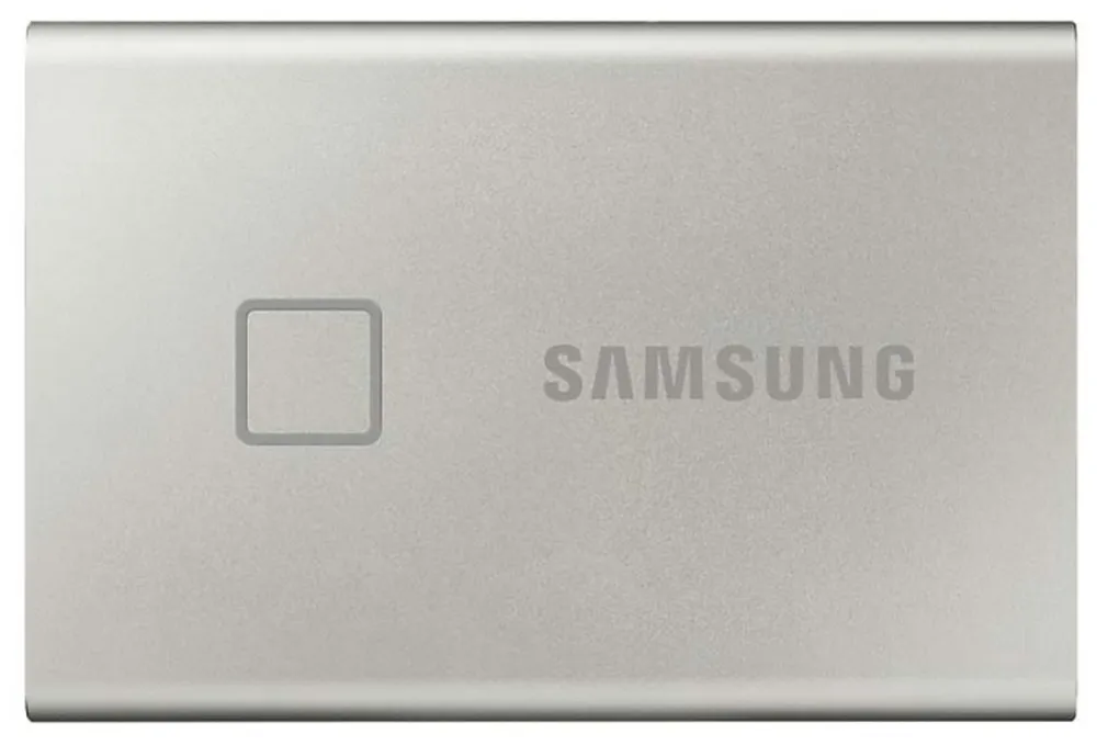 2.0TB Samsung Portable SSD T7 Touch Silver, USB-C 3.1 (85x57x8mm, 58g, R/W:1050/1000MB/s, FP ID)