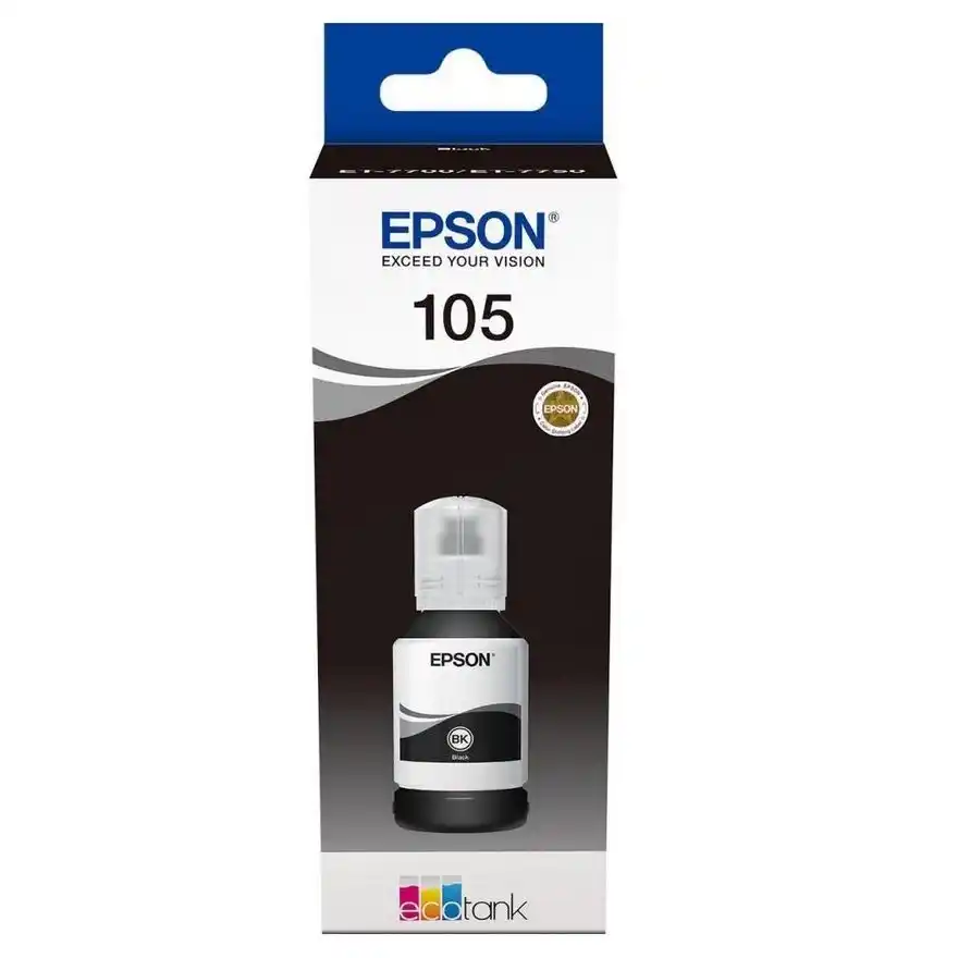Контейнер с чернилами Epson 105 EcoTank, C13T00Q140, Черный