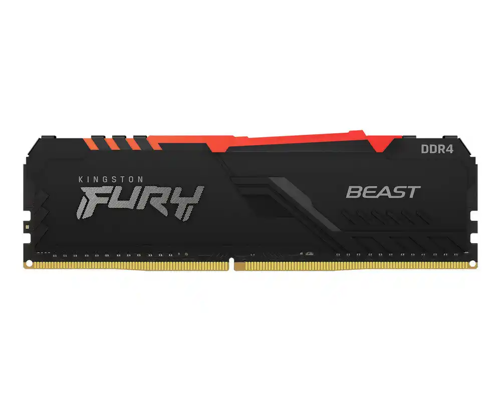 .8GB DDR4-3733MHz  Kingston FURY Beast RGB (KF437C19BBA/8), CL19-23-23, 1.35V, Intel XMP 2.0, Black