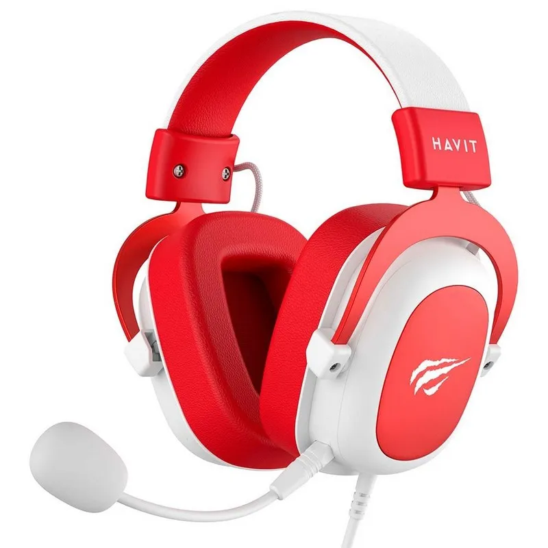 Gaming Headset Havit H2002d, 53mm driver, 20-20kHz, 64 Ohm, 110dB, Detachable Mic, Leather Earmuffs,