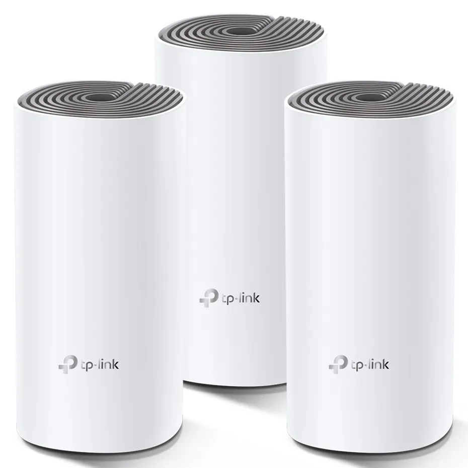 Whole-Home Mesh Dual Band Wi-Fi AC System TP-LINK, "Deco E4(3-pack)", 1200Mbps, MU-MIMO, up to 370m2