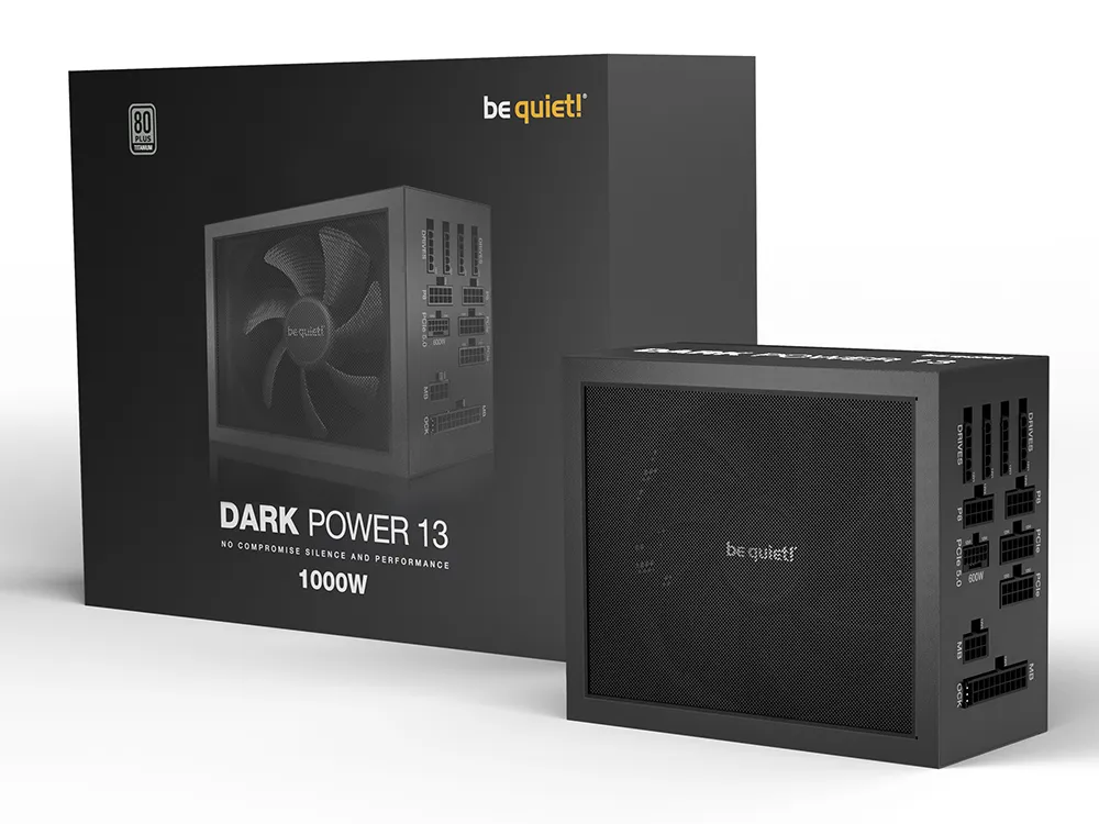 Power Supply ATX 1000W be quiet! DARK POWER 13, 80+ Titanium, ATX 3.0, LLC+SR+DC/DC, Full Modular