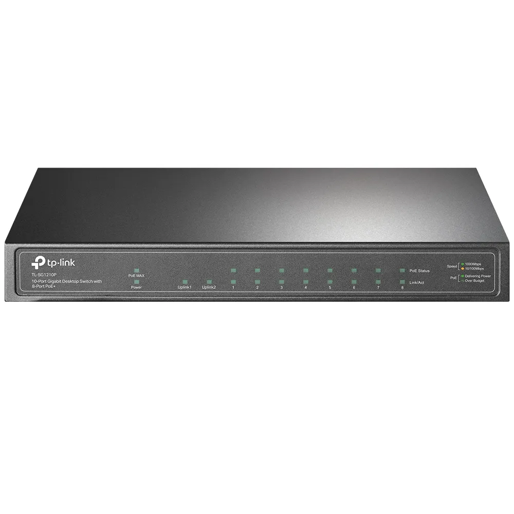 10-port 10/100/1000Mbps POE+ Switch..