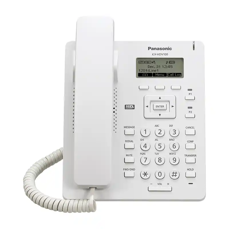 Panasonic KX-HDV100RU, White, SIP phone