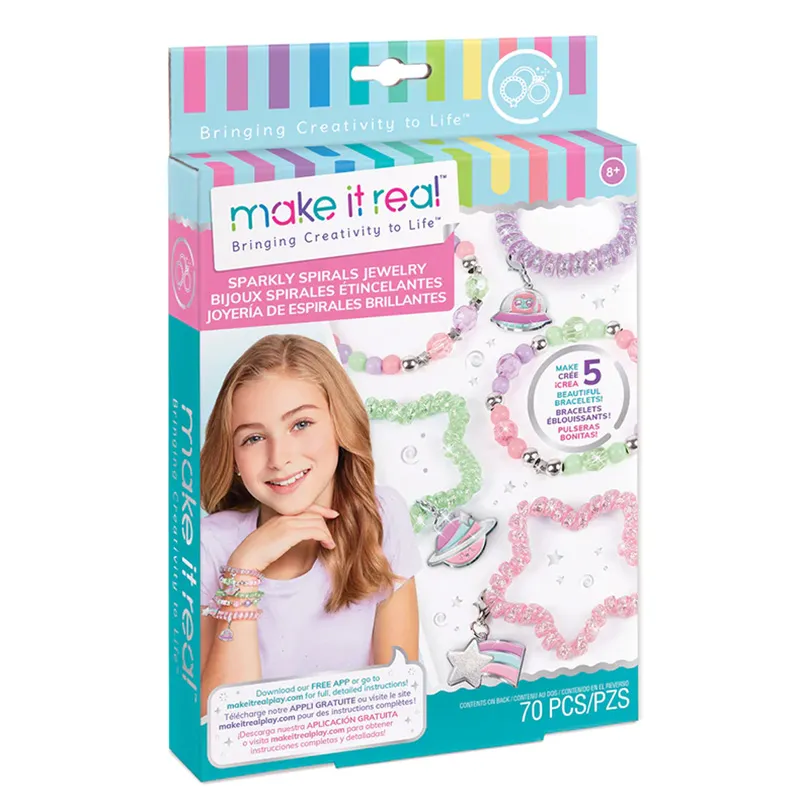 Set Sparkly Spiral Bracelets