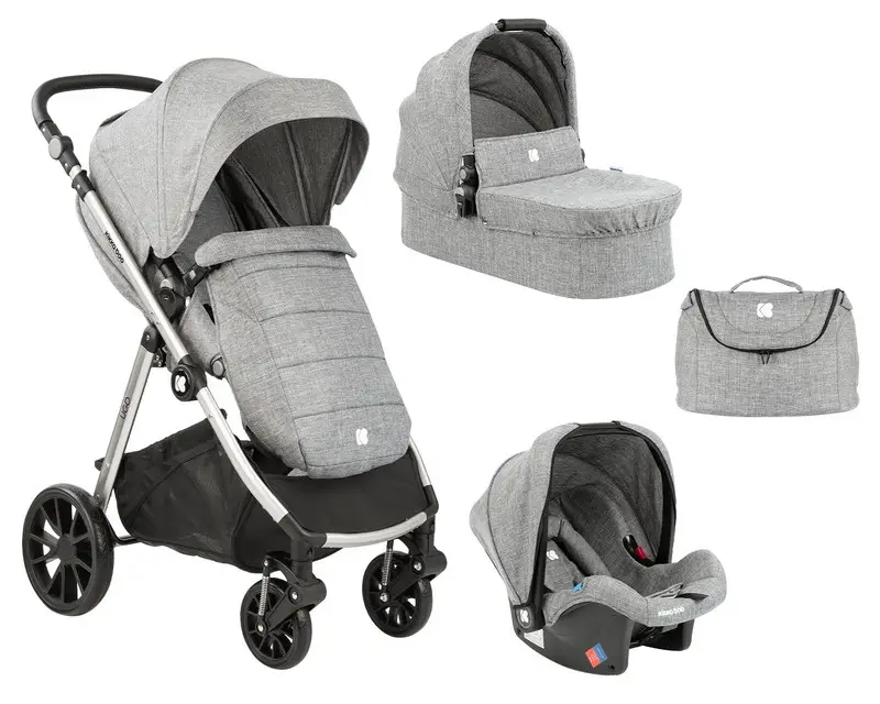 Stroller Kikka Boo 3 in 1 Ugo, Dark Gray Melange