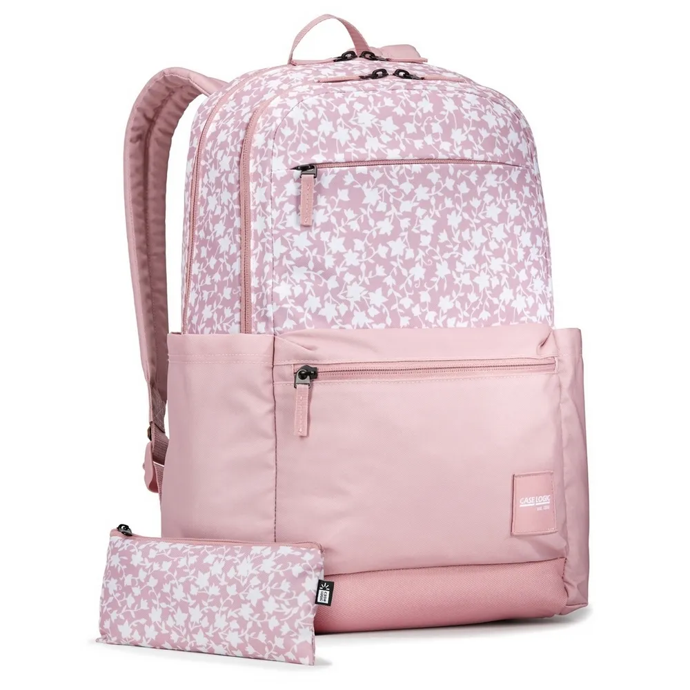 Backpack CaseLogic Uplink, 26L, 3204579, White Floral/Zephyr Pink for Laptop 15,6" & City Bags