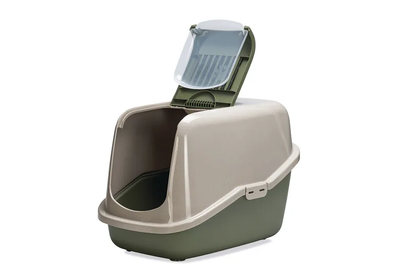 BEEZTEES Litieră acoperită NESTOR Happy Planet Green 56x39x39 см