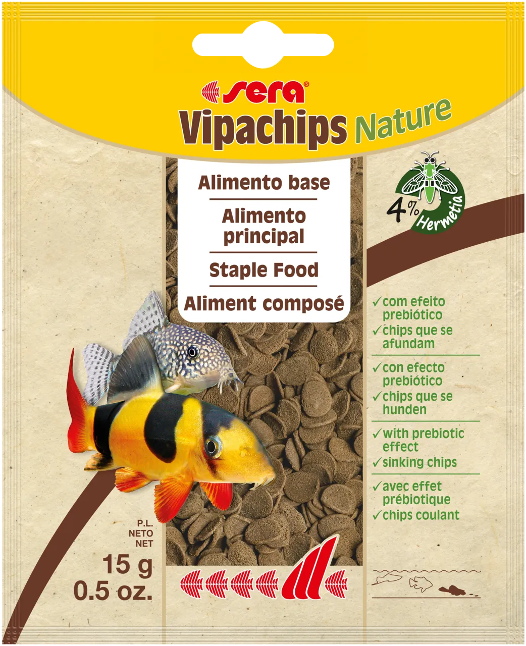 Cumpara  Hrană pentru pești și reptile - SERA Vipachips Nature 15g..