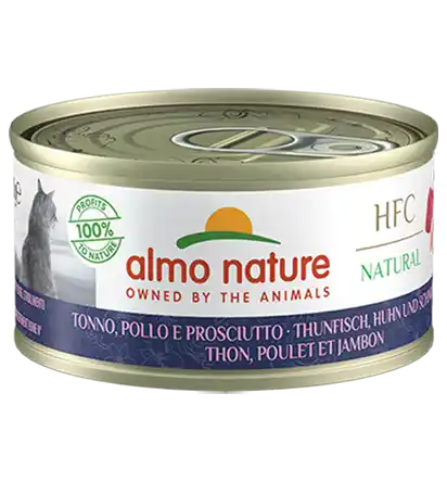 ALMO NATURE Cat HFC Can Natural Tuna/Chicken/Ham 150g