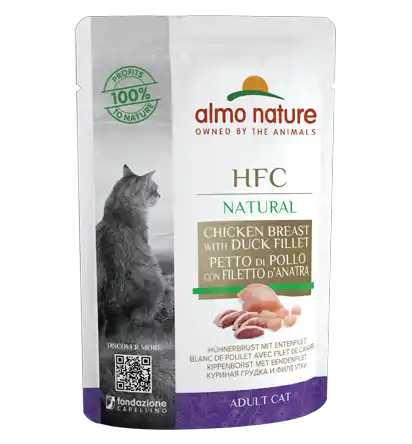 ALMO NATURE Cat HFC Pouch Natural Chicken/Duck 55g