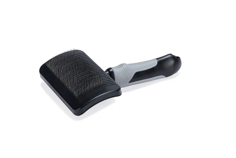 BEEZTEES Perie cu autocurățare SLICKER BRUSH L Dog Black