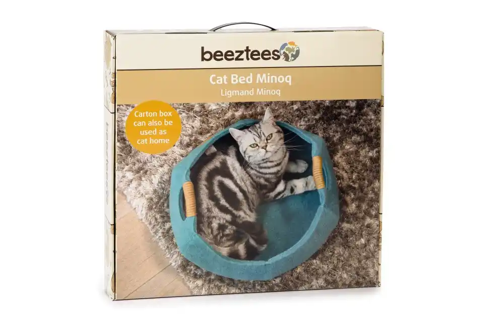 Beeztees лежак текстильн. MINOQ Turcuoise 43,5×43,5x19cm