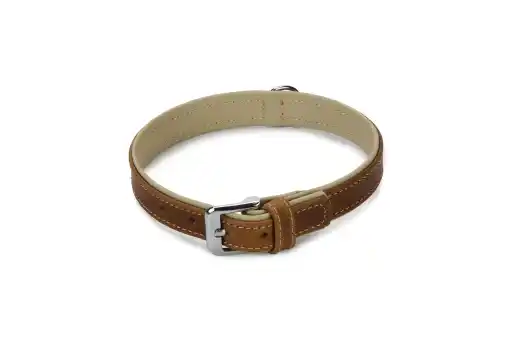 BEEZTEES ошейник кожаный COMFORT Brown 45×22