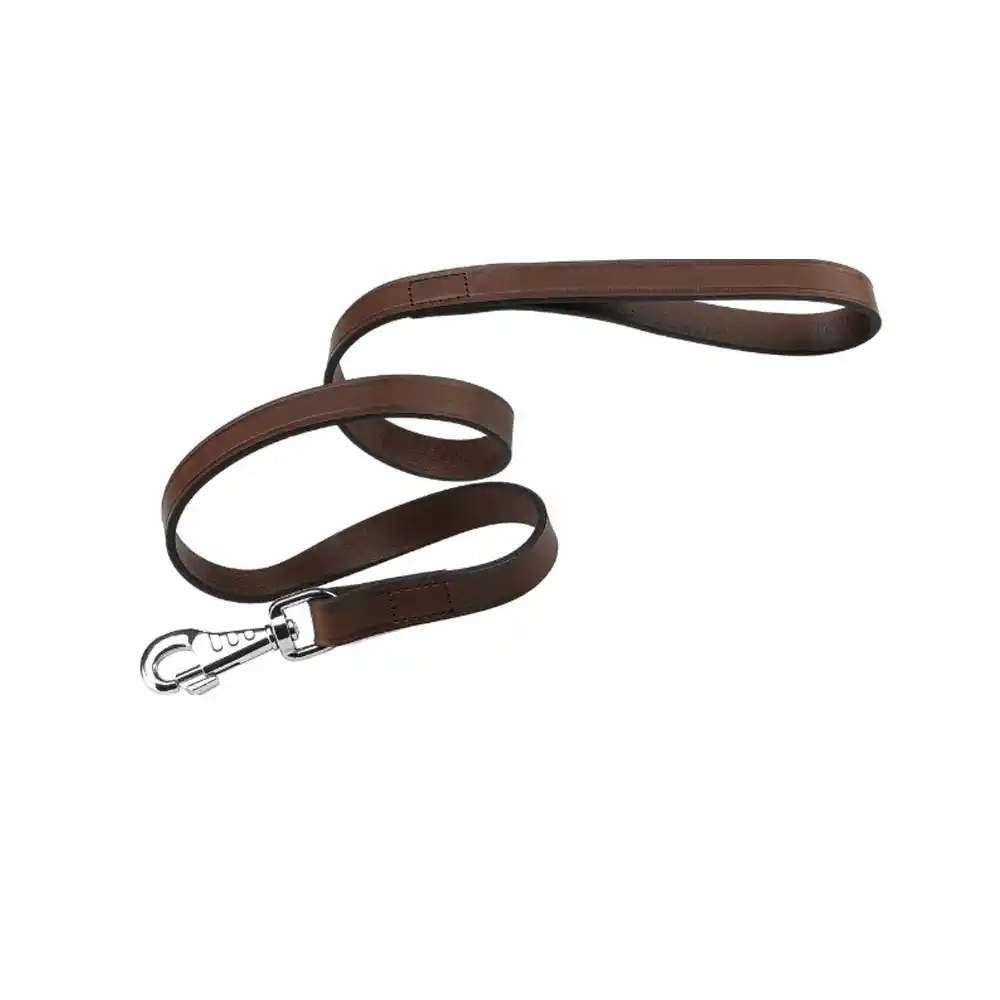 Поводок кожаный коричневый 165×16