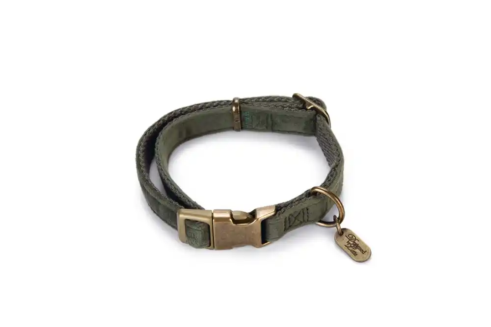 DBL ошейник VELURA Green 26-40×15..