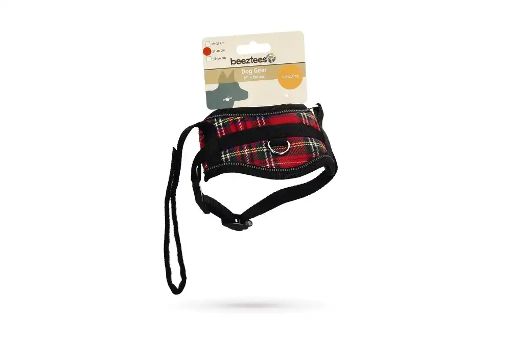 Купить  Поводки и шлейки - BEEZTEES Шлейка-мини SCOTCH Red 15×36-46cm..