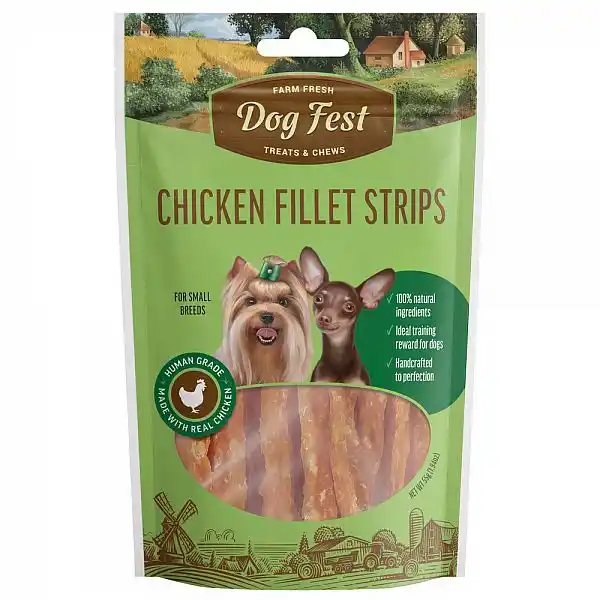 Купить  Мясные и жевательные ломтики - Dog Fest Грудки куриные, для небольших и мини..