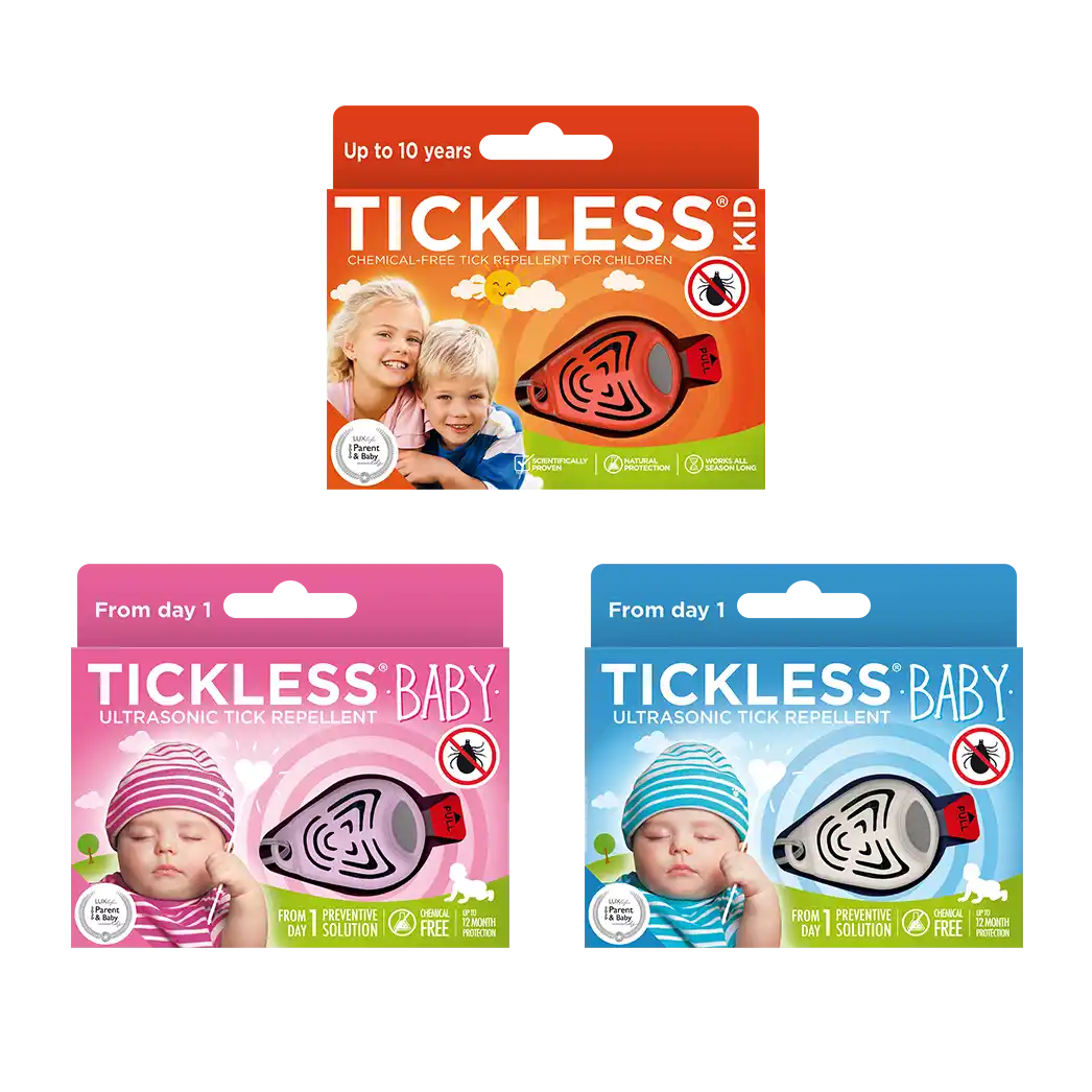 Dispozitiv repelent împotriva căpușelor și puricilor cu ultrasunet TICKLESS BABY Beige