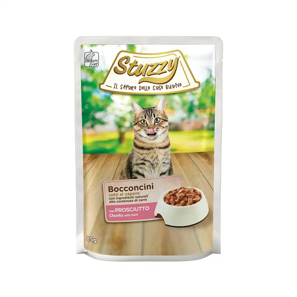 STUZZY CAT CHUNKS Pouch JELLY Ham & Veal