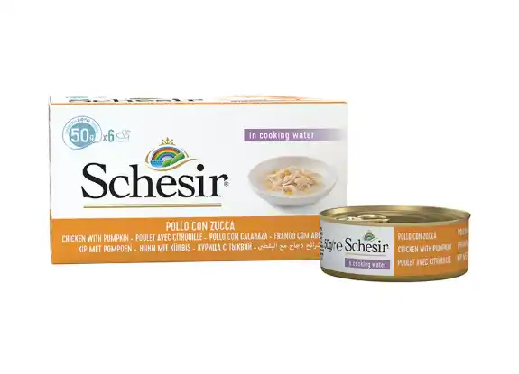 SCHESIR Cat can Chicken Fillets With Pumpkin 6x50gr