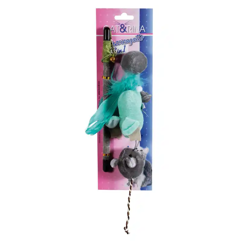 Игрушка-удочка для кошек CAT&RINA STUZZICAGATTO 3IN1