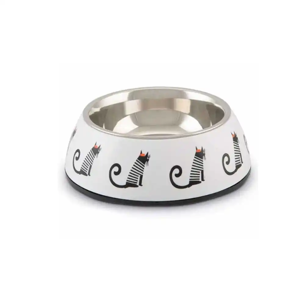 BEEZTEES металлическая миска для кошек MUZY White 14cm