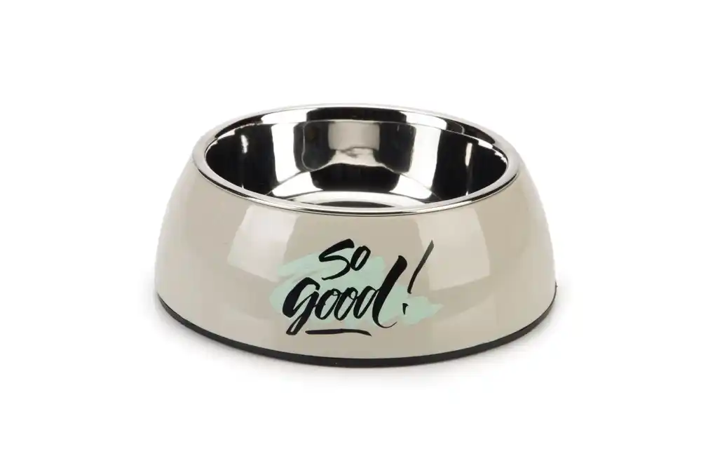Bol metalic pentru câini SO GOOD Grey 18cm