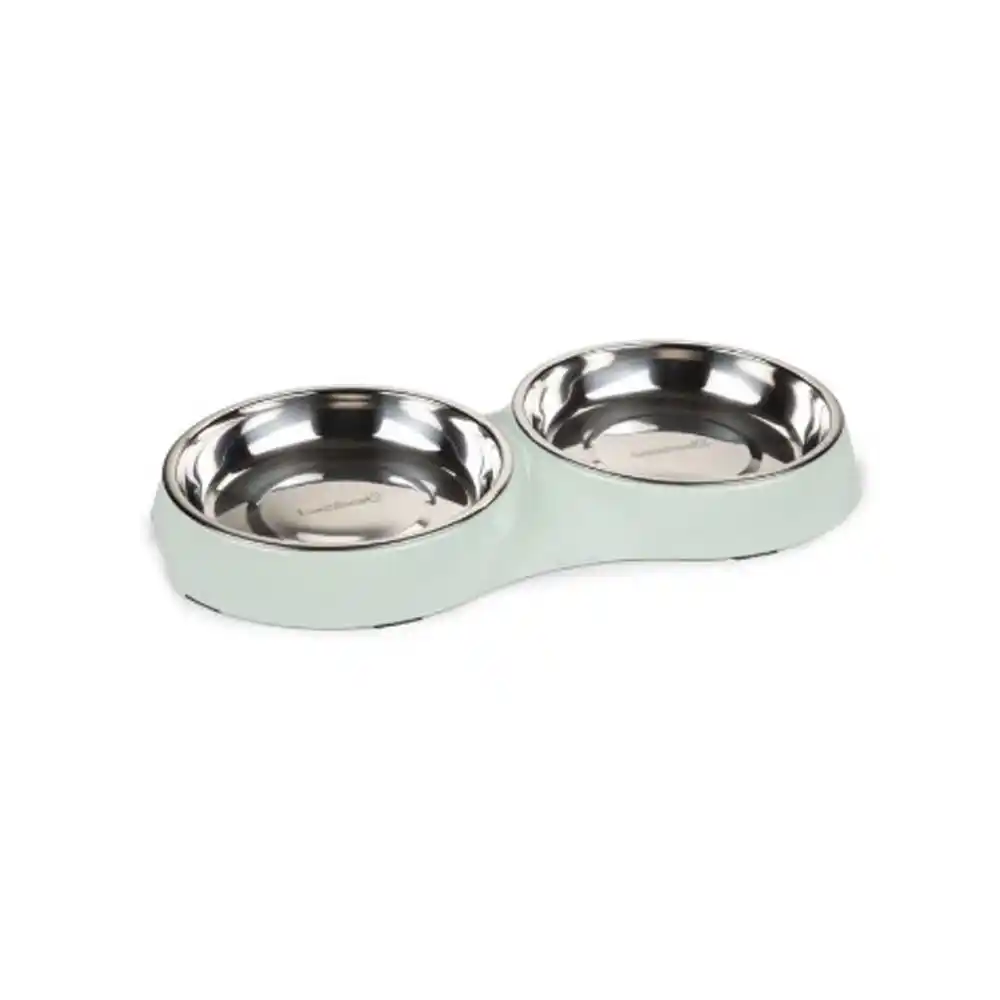 BEEZTEES двойная металлическая миска SMICKLE Mint 35x18x3cm