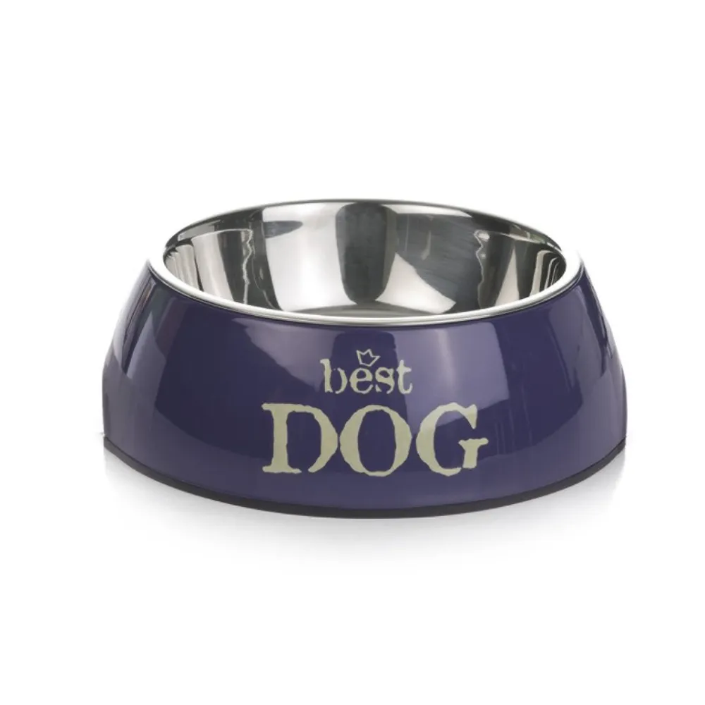 Bol metalic Best Dog albastru