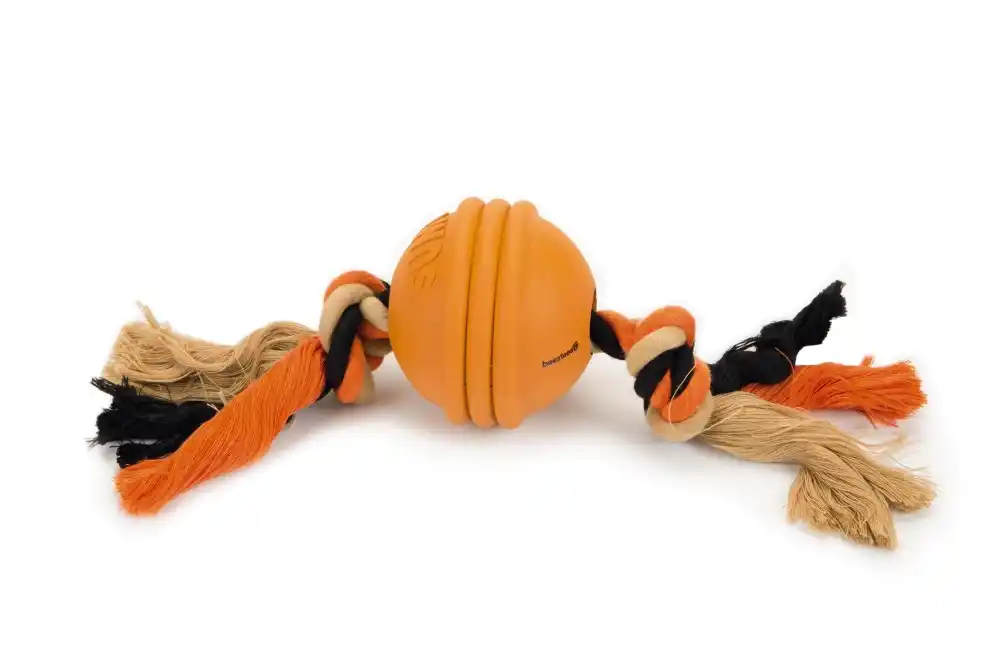 BEEZTEES резиновыый мячик с веревкой SUMO FIT BALL orange