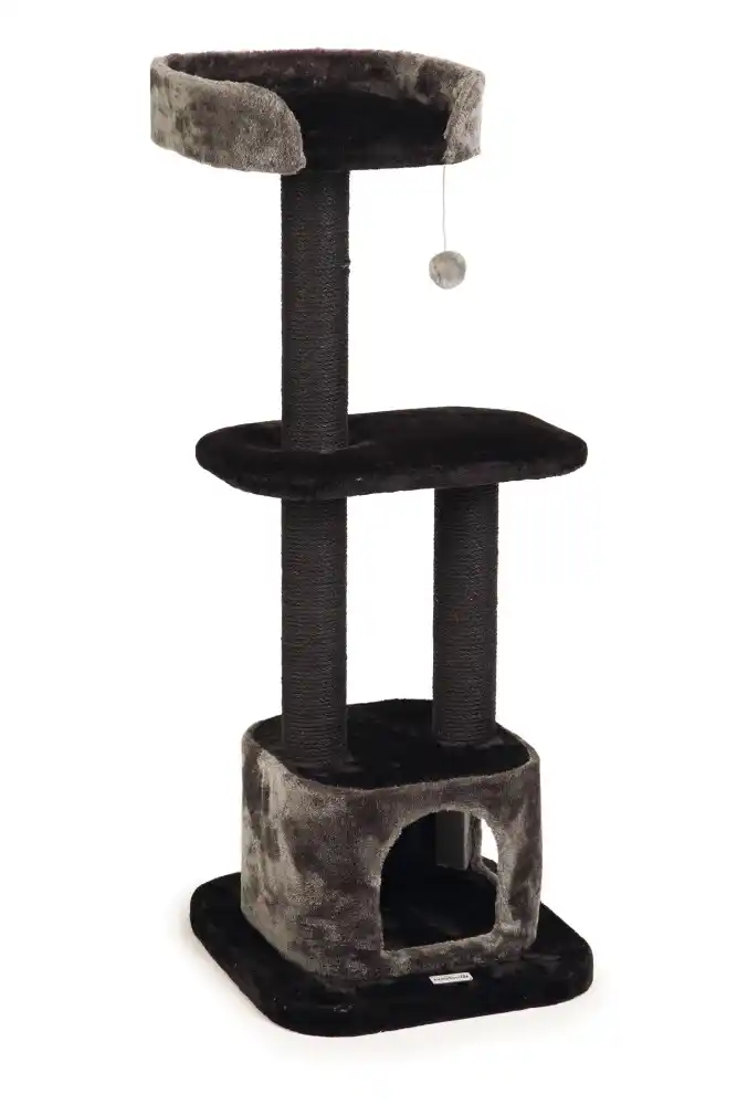 Beeztees кошачий скребок BONDICA Black/Grey 50x50x120cm