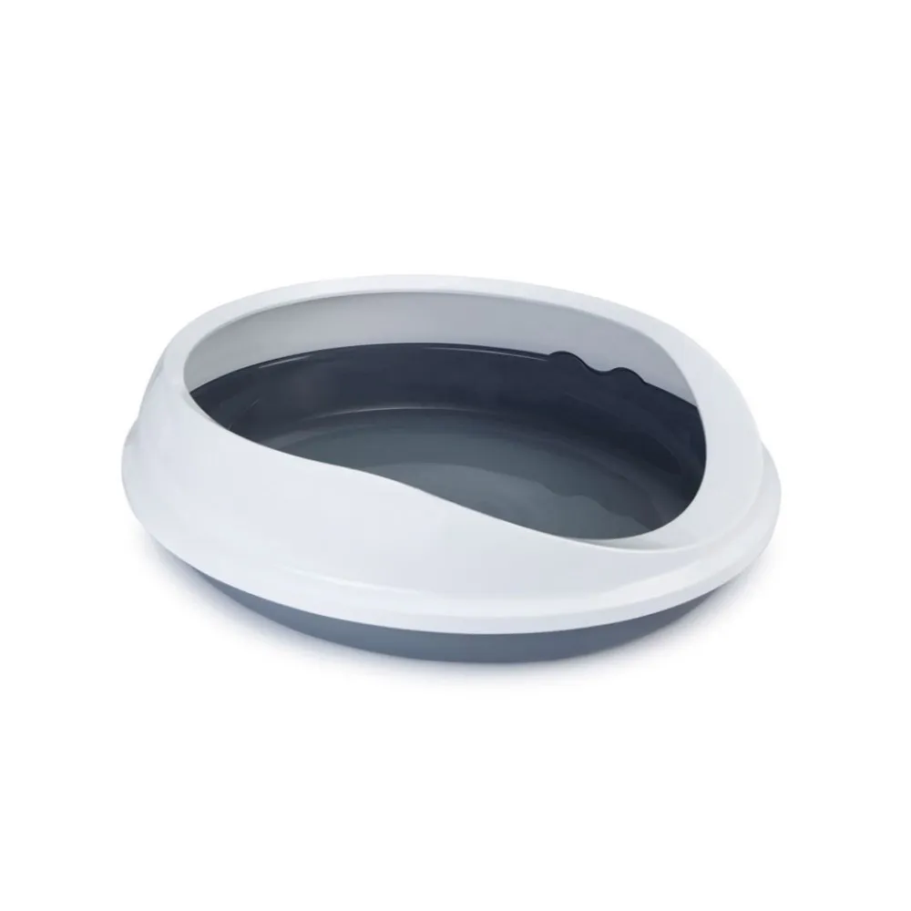 Beeztees лоток для кошек Figaro Oval grey/white