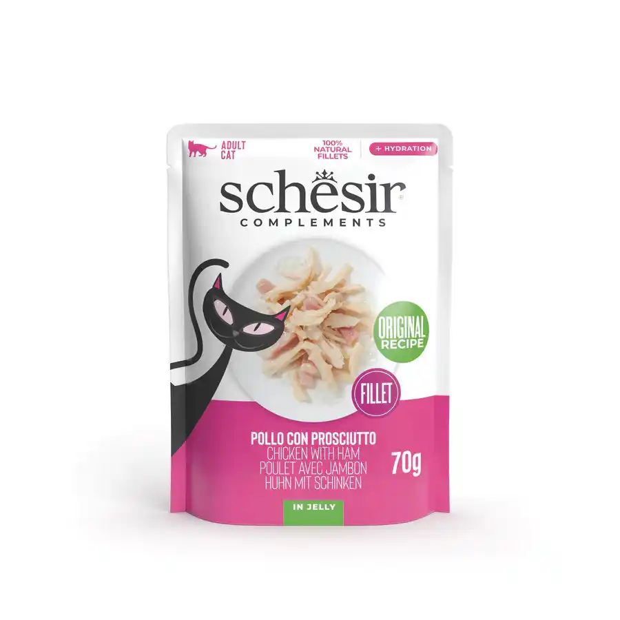 SCHESIR Complements wet Chicken with Ham in jelly pouch