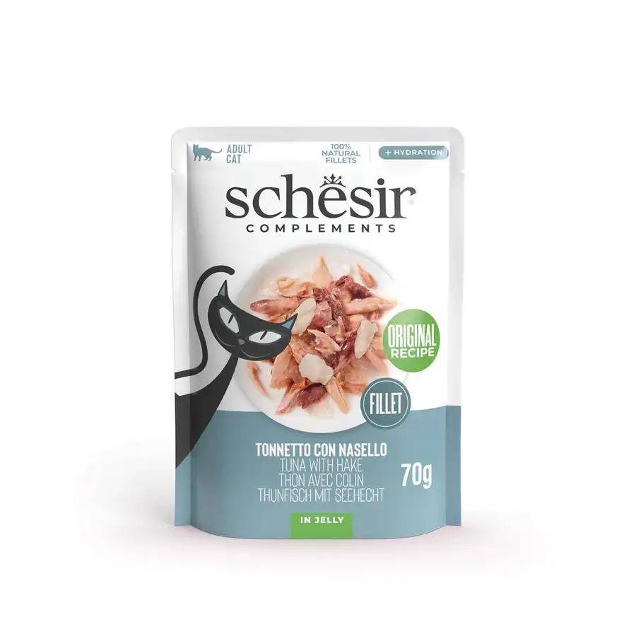 SCHESIR Complements wet Tuna with Hake in jelly pouch