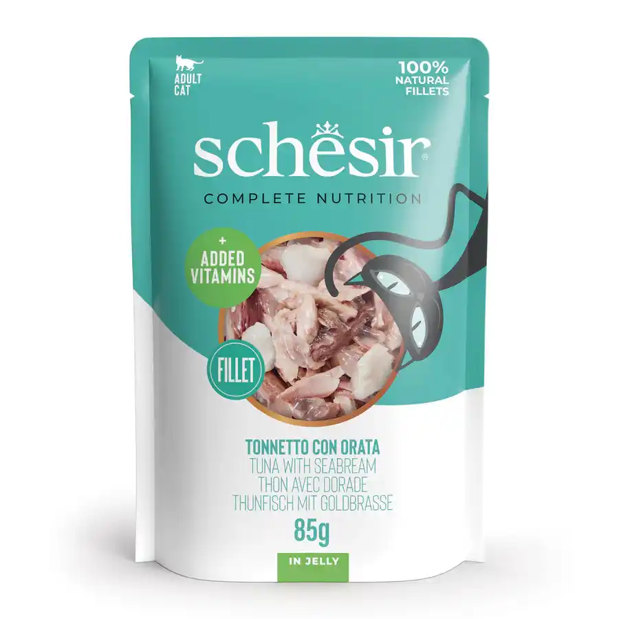 SCHESIR C&B Wet Cat Tuna with Seabream in jelly pouch
