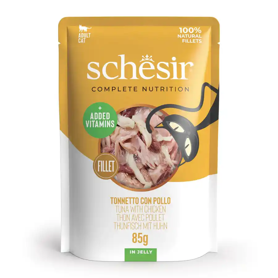 SCHESIR C&B Wet Cat Tuna with Chicken in jelly pouch