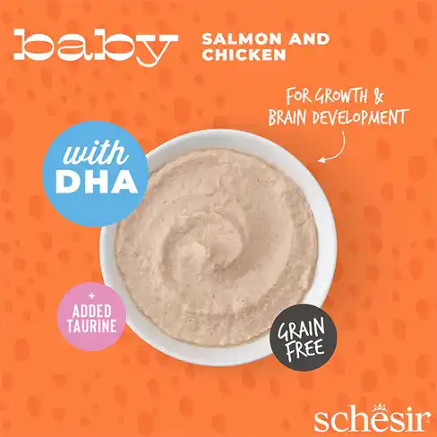 SCHESIR BABY Cat pouch Mousse Salmon With Chicken