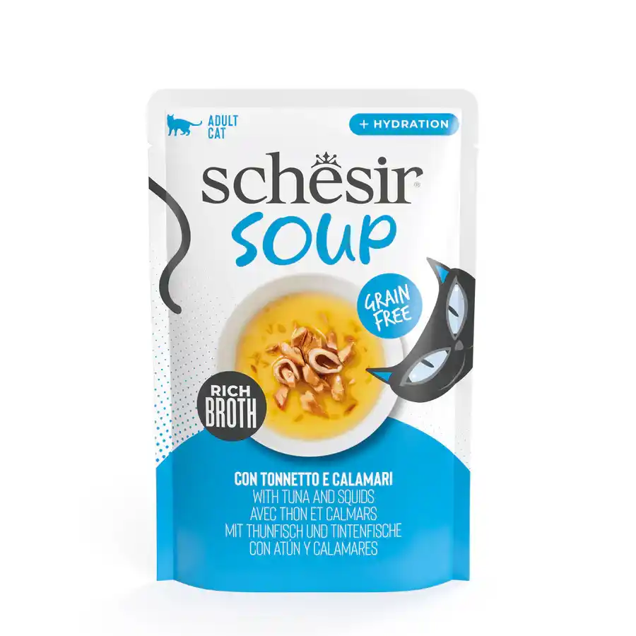 SCHESIR Soup wet cat Tuna Squid in soup pouch