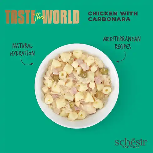 SCHESIR Taste the World Dog can Wholefood Chicken with Carbonara