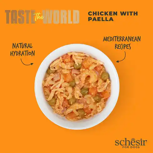 SCHESIR Taste the World Dog can Wholefood Chicken with Paella