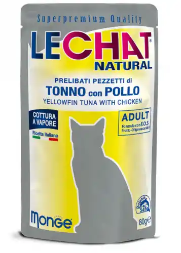 LECHAT NATURAL Pouch Tuna and chick..