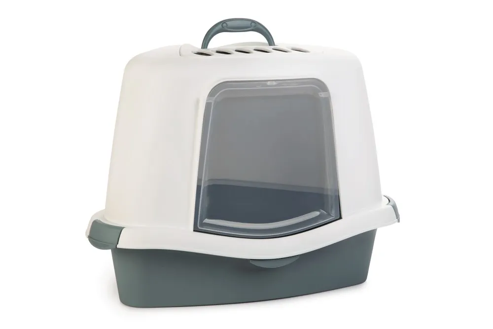 Beeztees Biotoilet Sprint Corner Plus alb/albastru 56cm