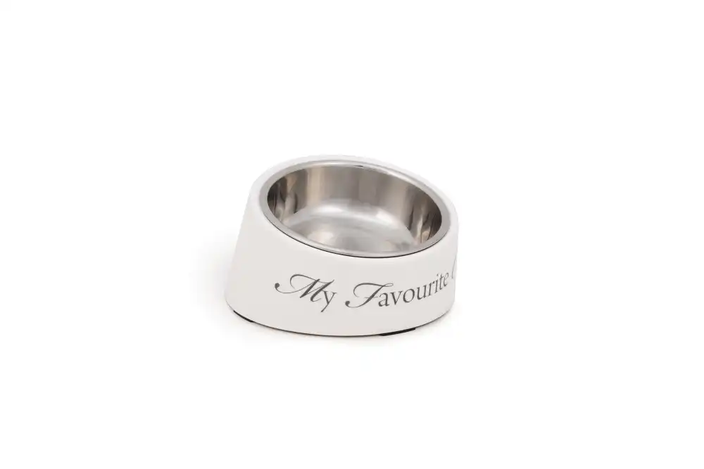 DBL bol metalic MY FAV CAT Alb 14cm 160ml