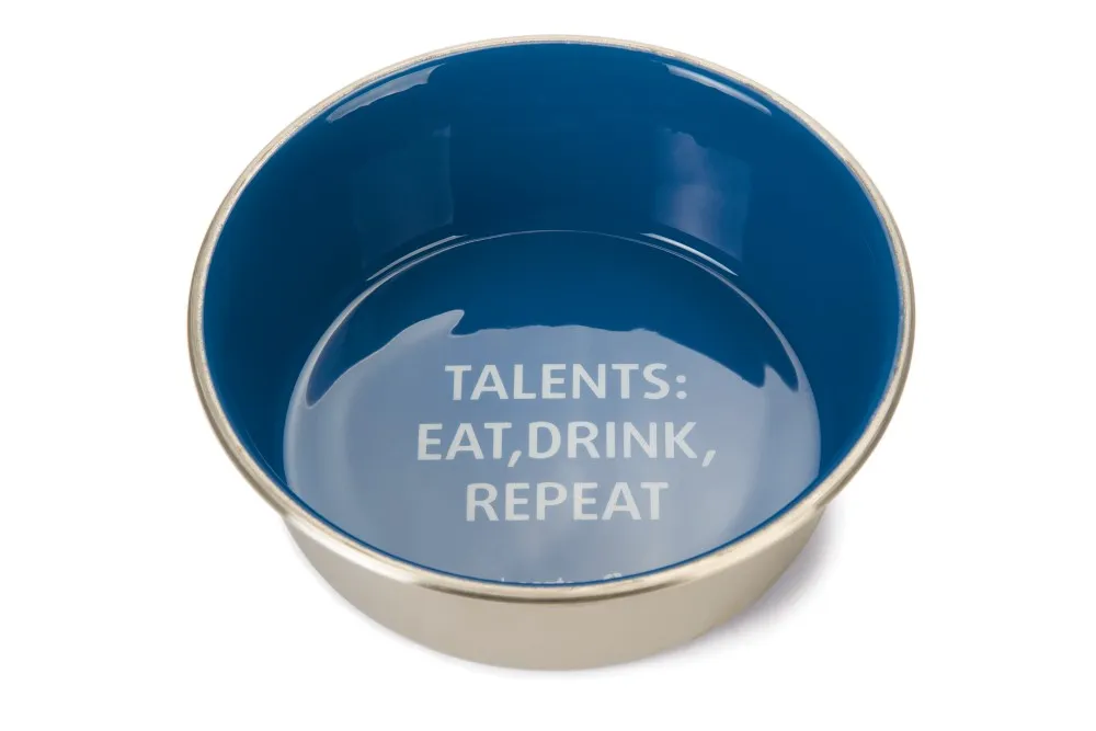 BEEZTEES bol metalic pentru câini TALENTS Blue 20cm