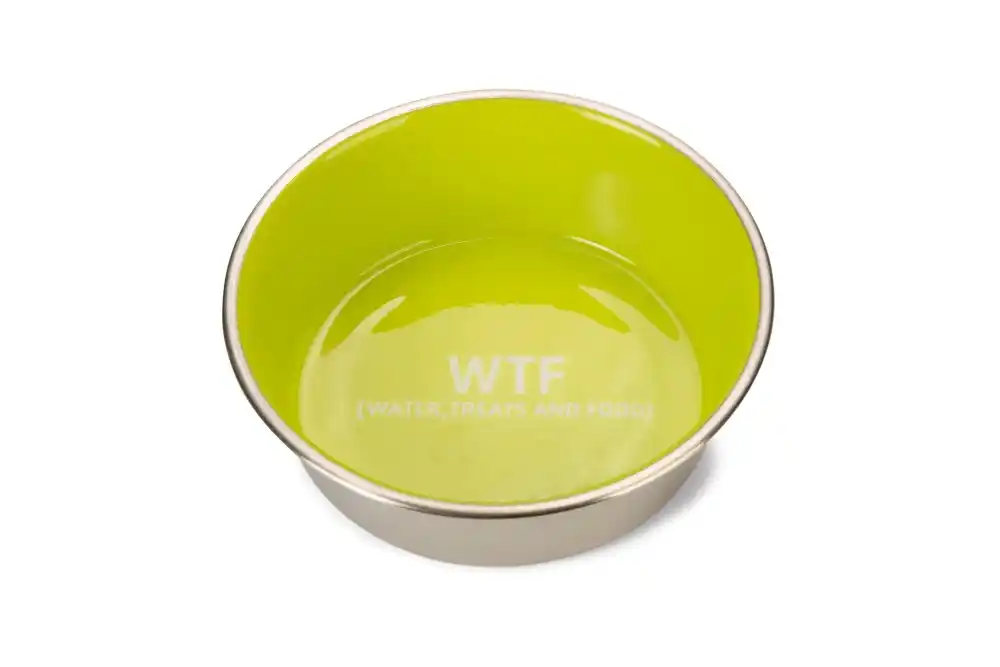 BEEZTEES bol metalic pentru câini WTF Green 16cm