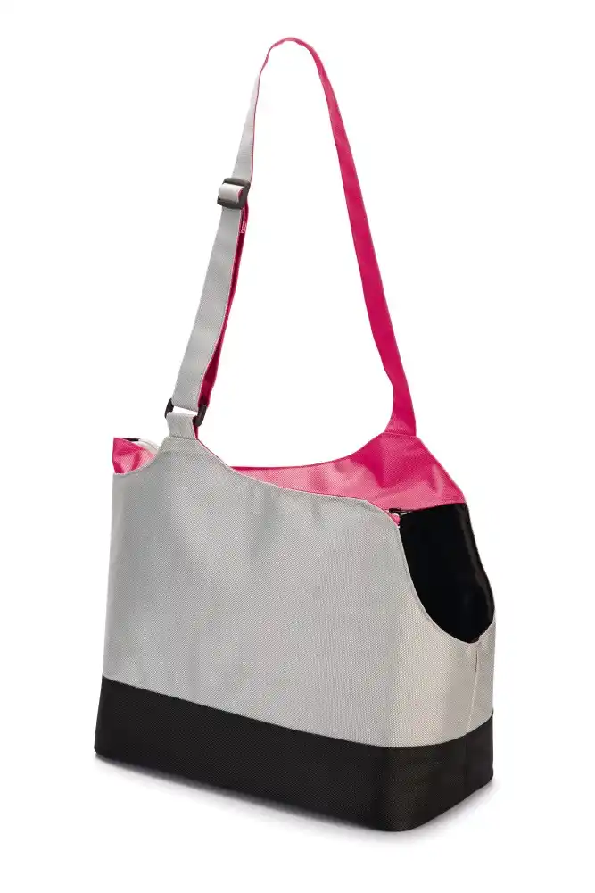 Beeztees geantă pentru câine ZIZZY Grey/Pink 40x20x30cm