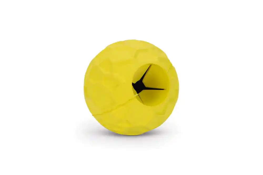 BEEZTEES Jucărie de cauciuc pentru câini BALL TOOTS Yellow S 6cm