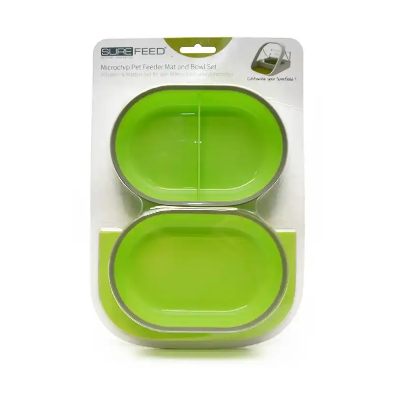 SURE FLAP Набор коврик+миска Mat and Bowl Set Green