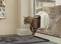 SURE FLAP Адаптер установочный для Cat Flap Brown